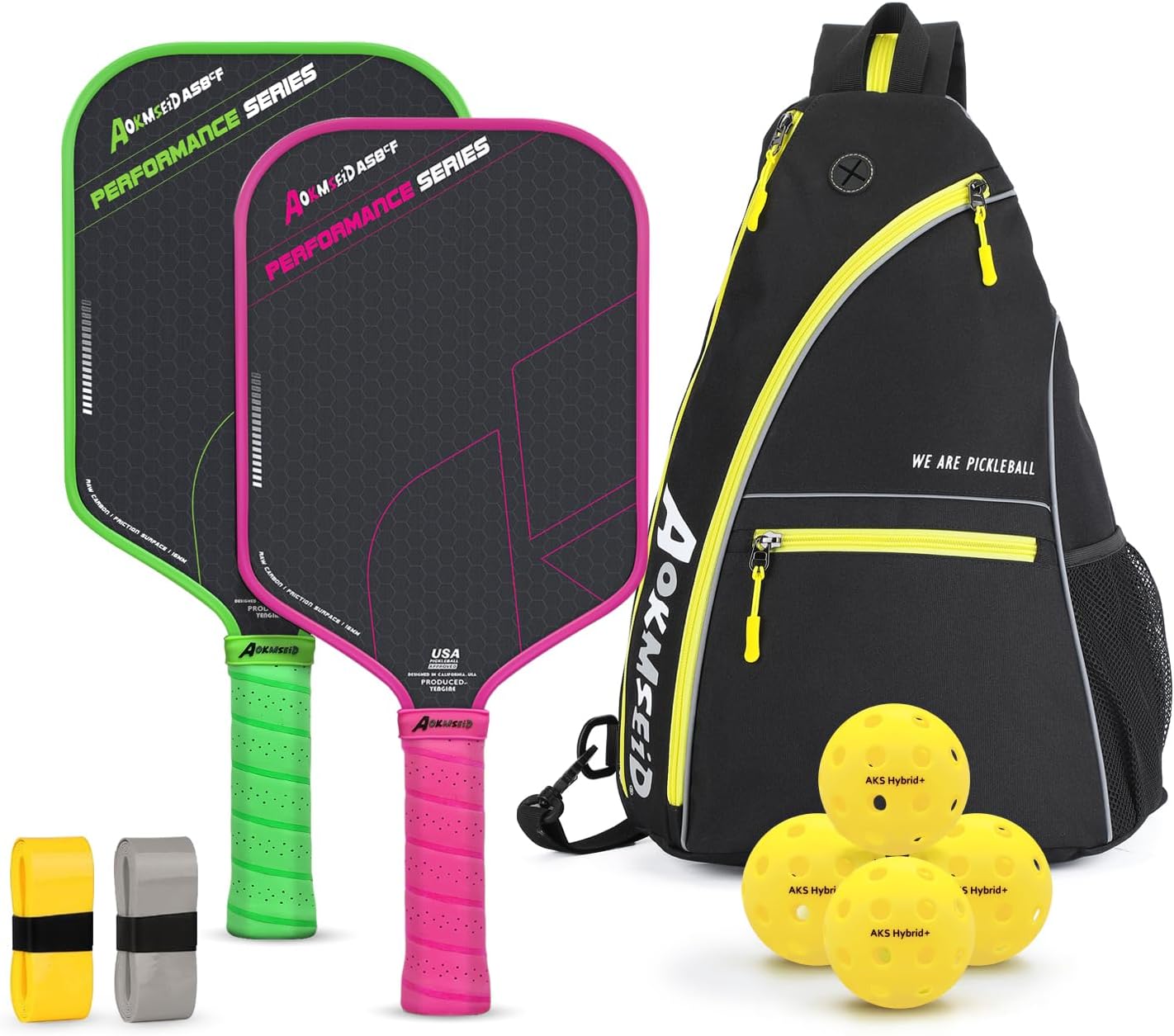 Sport AKS Carbon Fiber Pickleball Paddle USAP Approved Set