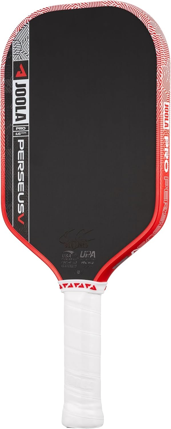 JOOLA Pro V Pickleball Paddle - 14mm/16mm - Raw Carbon Fiber Textured Surface - Enhanced Frame &amp; Propulsion Core, USAPA &amp; UPA-A Certified, NFC Chip Enabled, Premium Control &amp; Lightweight Performance