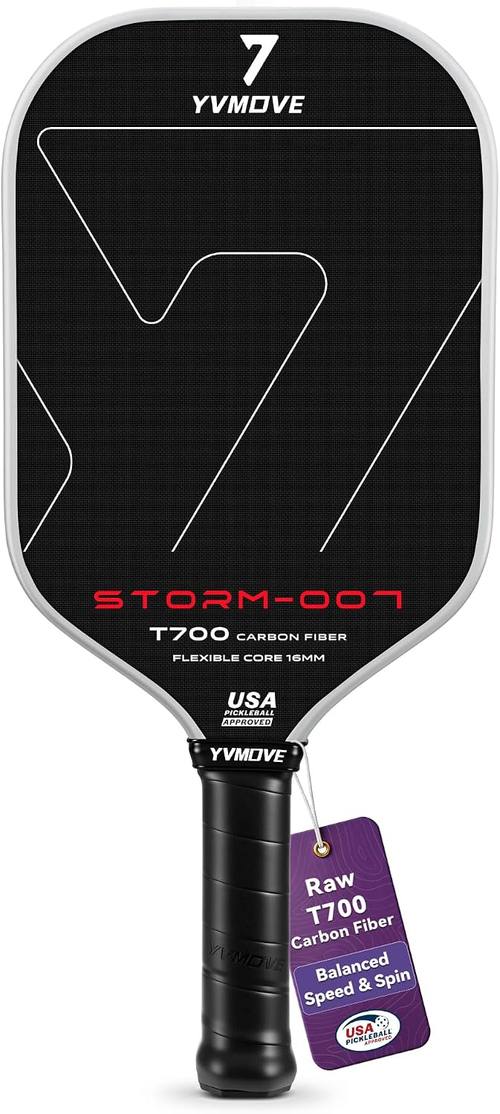 YVmove 16mm Kevlar T700 Carbon Fiber Pickleball Paddle, USAPA Approved